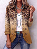 Mónica | Blazer leopardo ocre com folhos