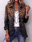 Ofélia | Blazer leopardo preto com folhos