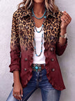 Olívia | Blazer leopardo vinho com folhos