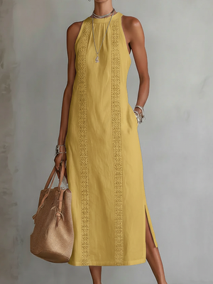 Vestido Clara com renda delicada e charme de verão