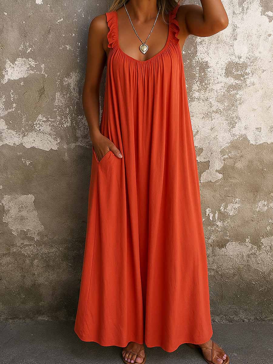 Vestido Maxi Amara – leve, solto e perfeito para dias quentes