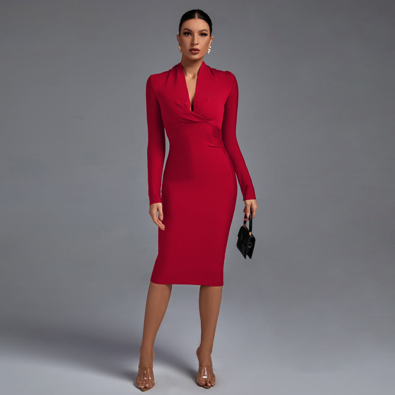 Vestido de Manga Comprida feminino