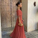 Inês | Vestido Maxi de Ombro Descoberto