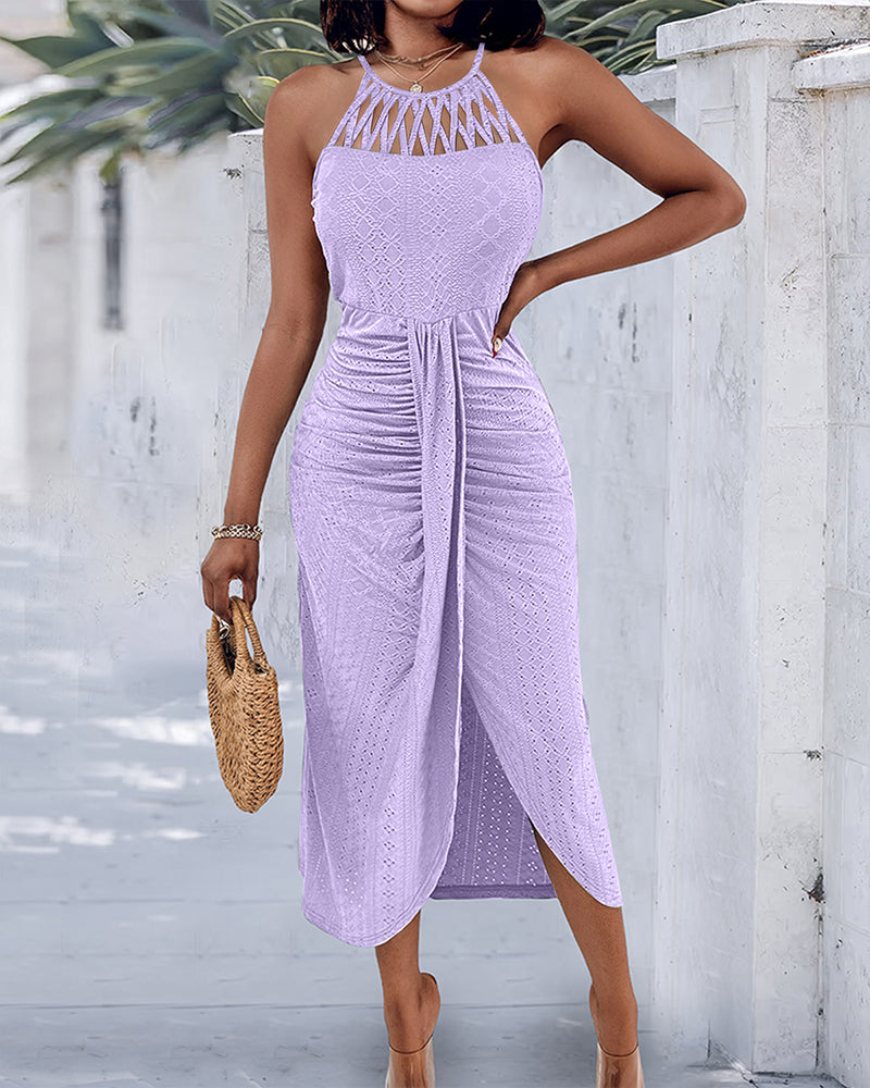 Ayla | Vestido Midi com Efeito Drapeado