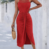 Ayla | Vestido Midi com Efeito Drapeado