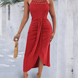 Ayla | Vestido Midi com Efeito Drapeado