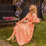 Vestido maxi elegante feminino