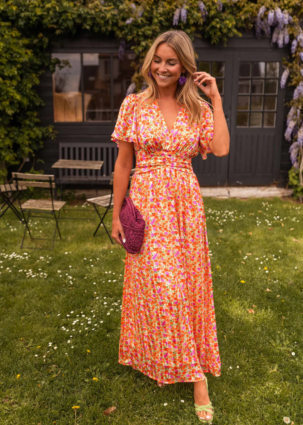 Vestido maxi elegante feminino