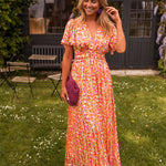 Vestido maxi elegante feminino
