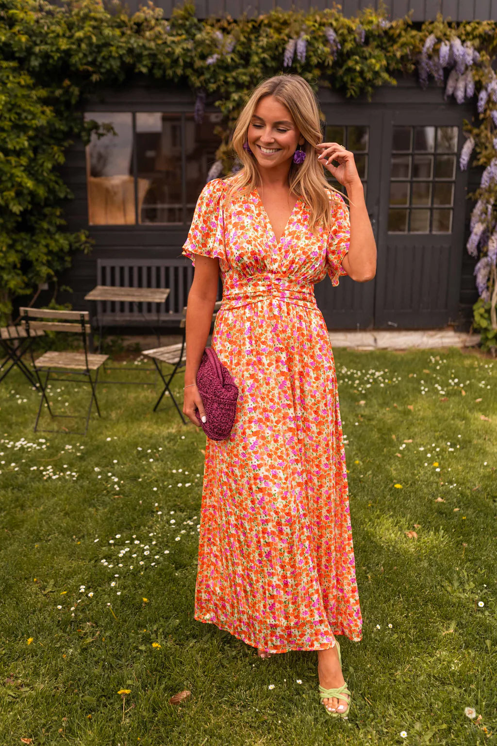Vestido maxi elegante feminino