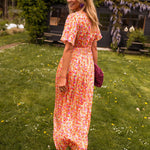 Vestido maxi elegante feminino