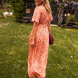 Vestido maxi elegante feminino