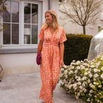 Vestido maxi elegante feminino