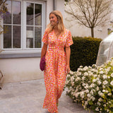 Vestido maxi elegante feminino