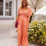 Vestido maxi elegante feminino