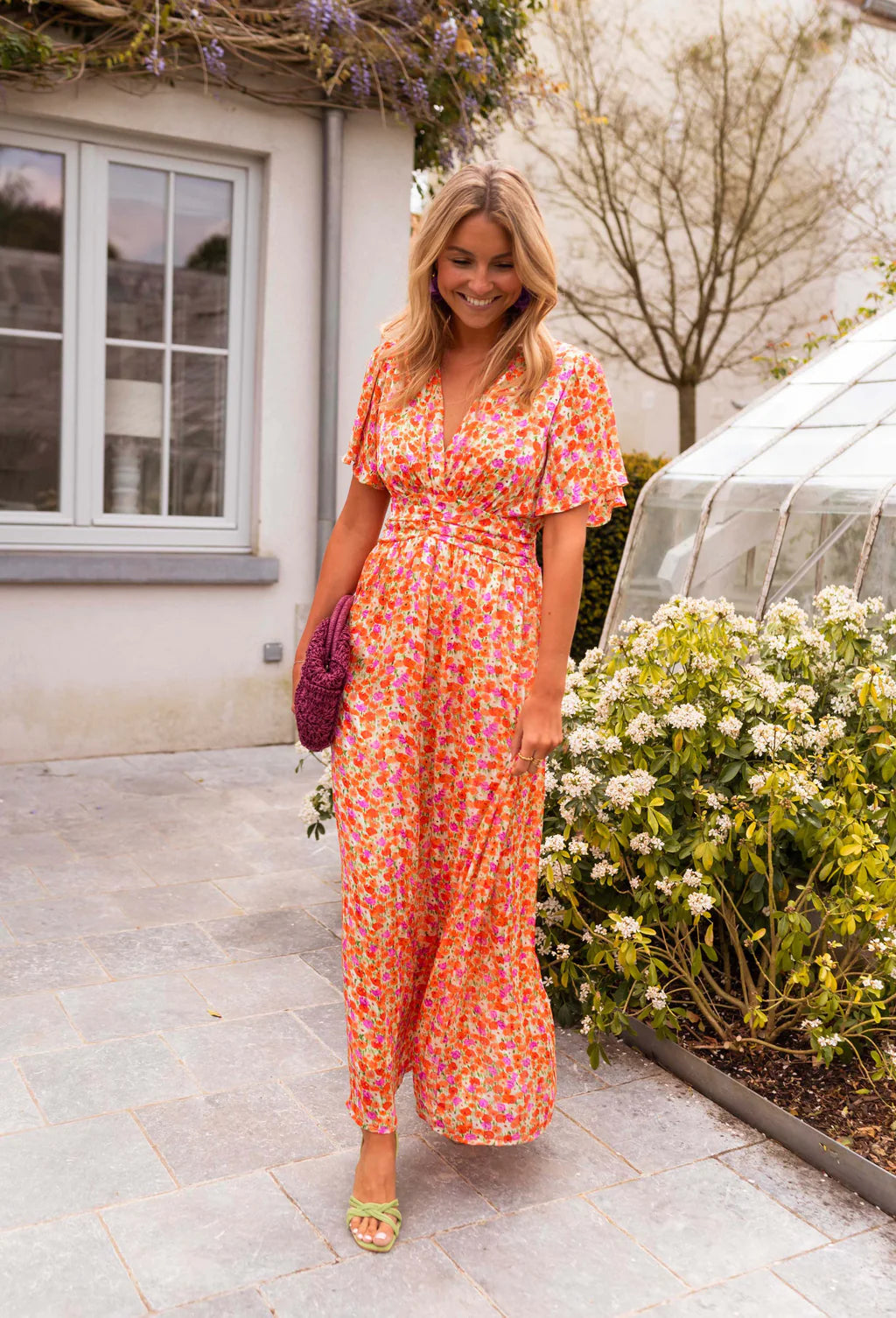 Vestido maxi elegante feminino