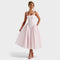 O vestido midi vintage feminino