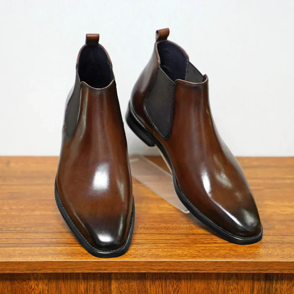Pedro - Botins Chelsea em Couro masculino