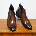 Pedro - Botins Chelsea em Couro masculino