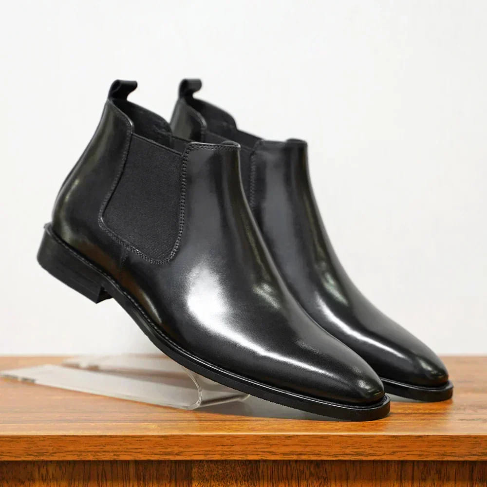 Pedro - Botins Chelsea em Couro masculino