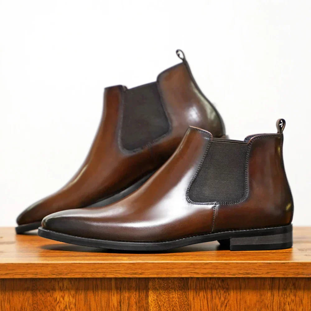 Pedro - Botins Chelsea em Couro masculino