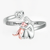 Abraço de Cão - Anel (Cor de Rosa) feminino