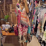 Rosário - Vestido elegante de mangas curtas e decote em V