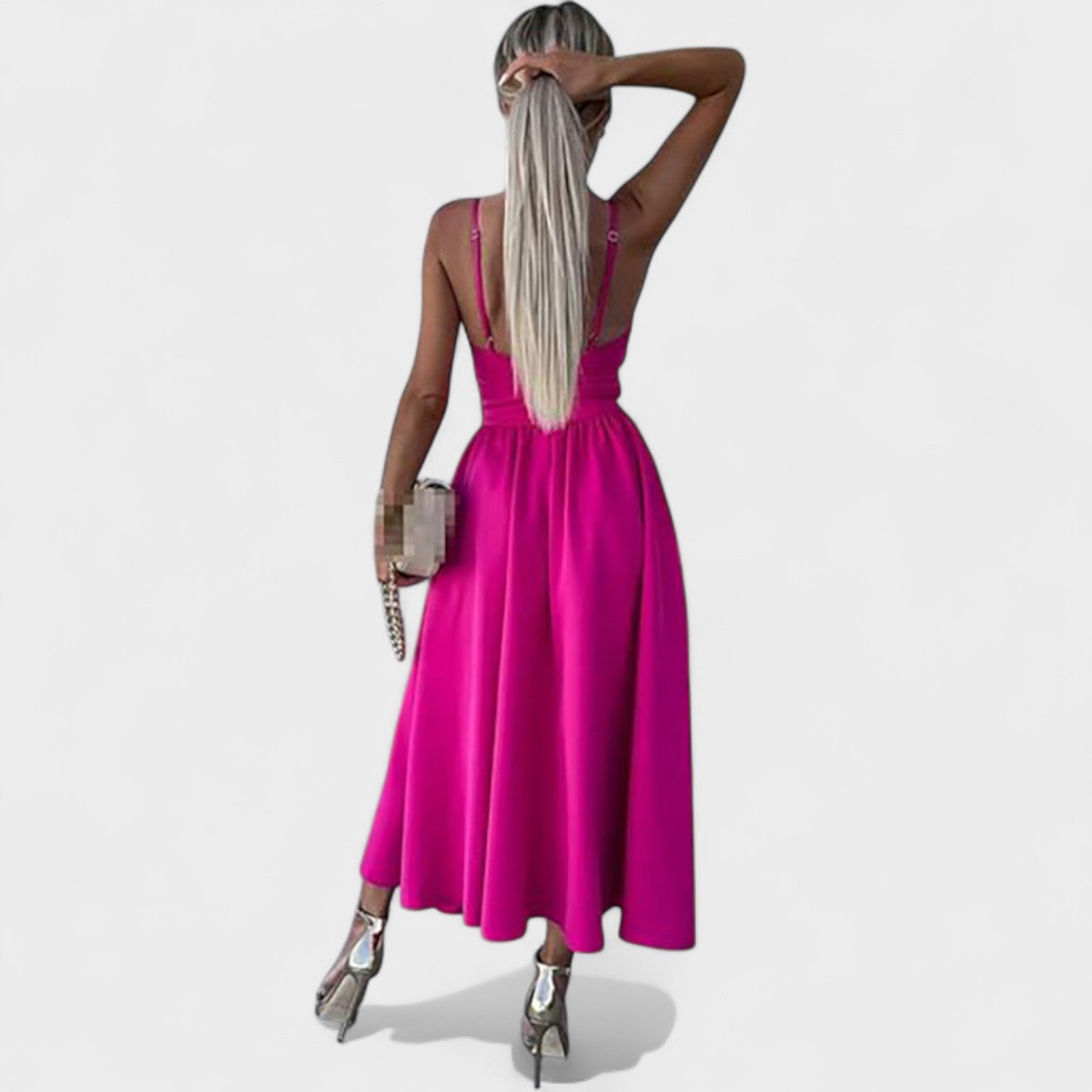 Vestido Midi com Abertura feminino