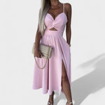 Vestido Midi com Abertura feminino