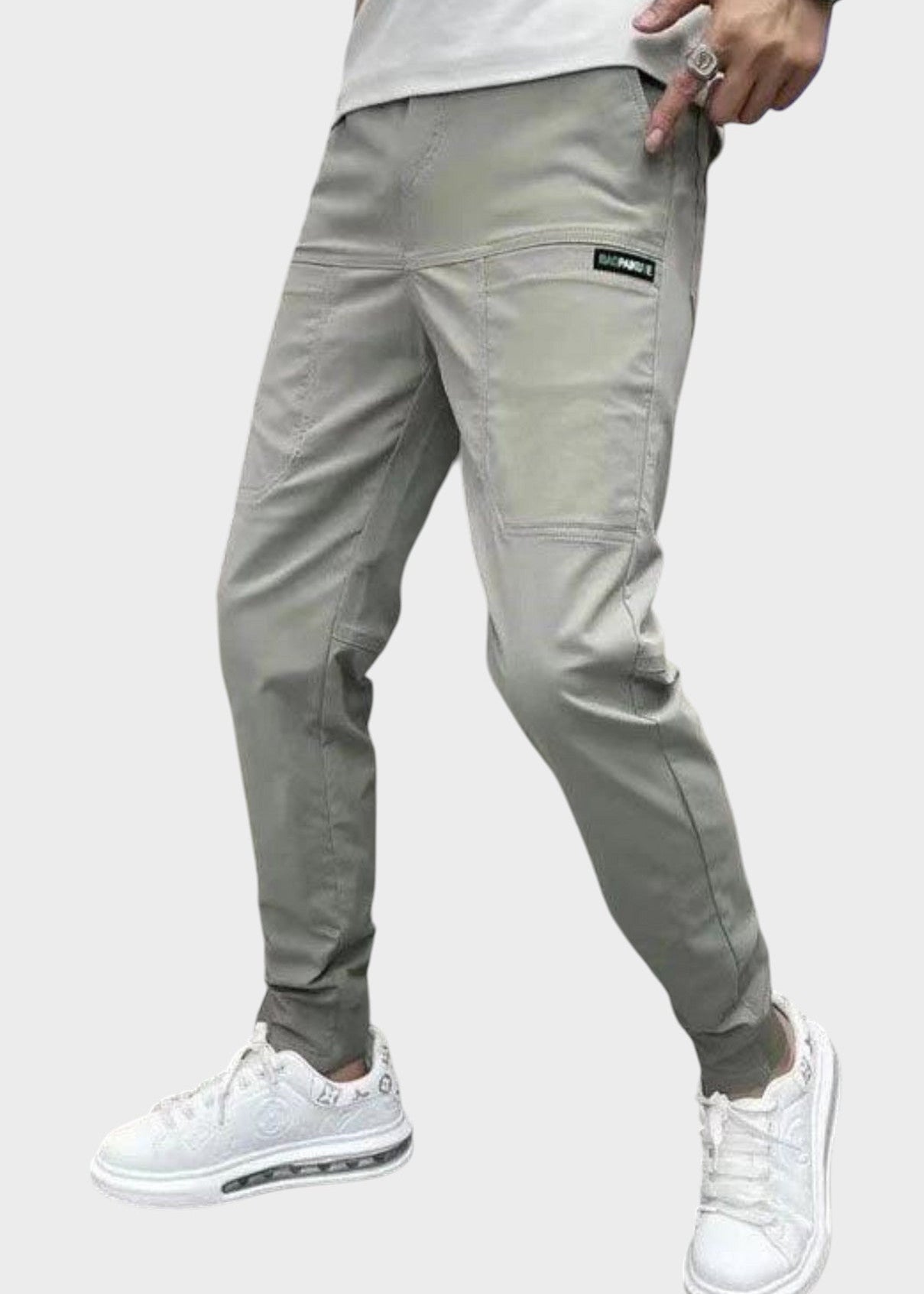 Calças de carga com elasticidade masculino