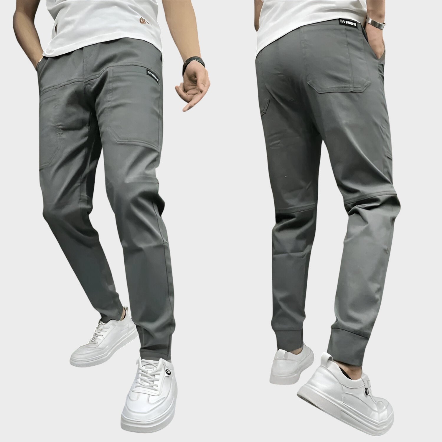 Calças de carga com elasticidade masculino