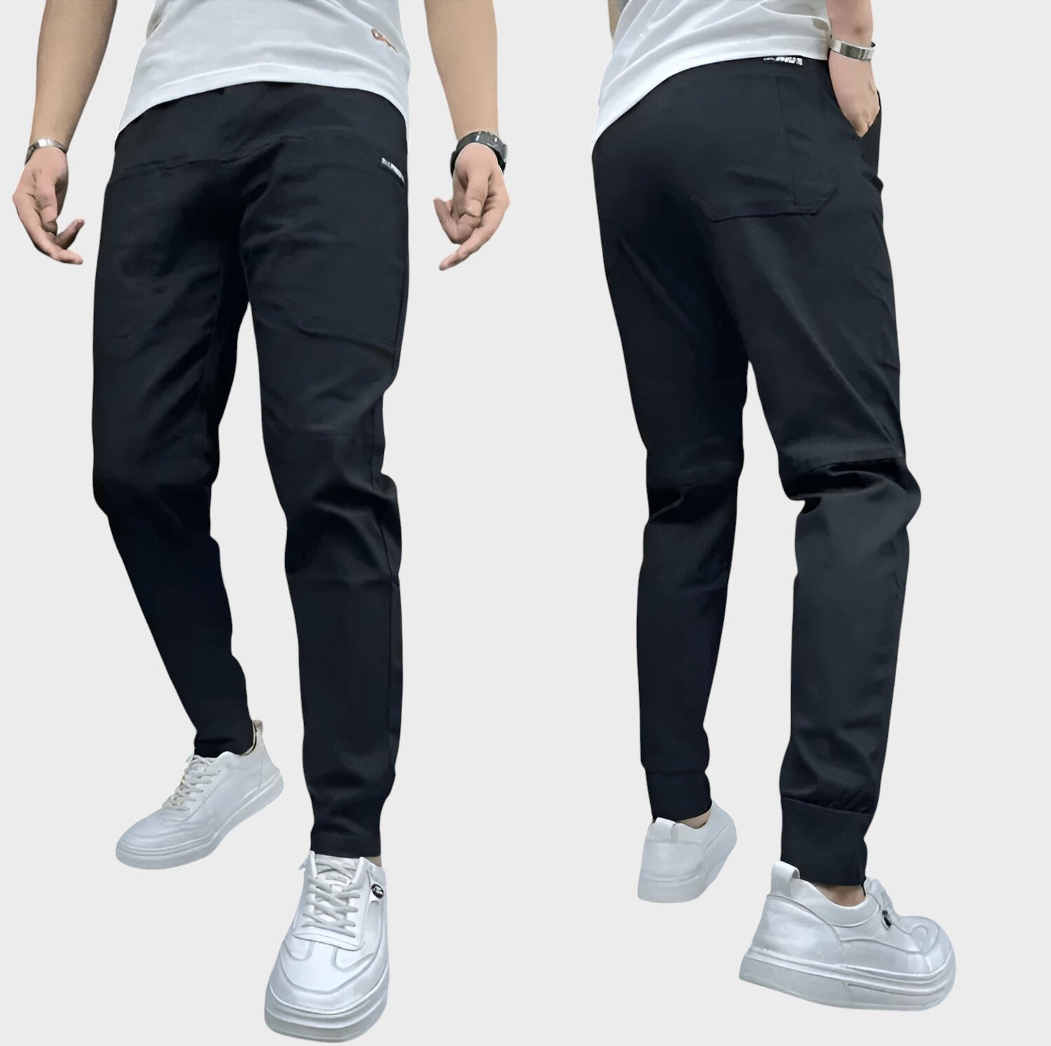 Calças de carga com elasticidade masculino