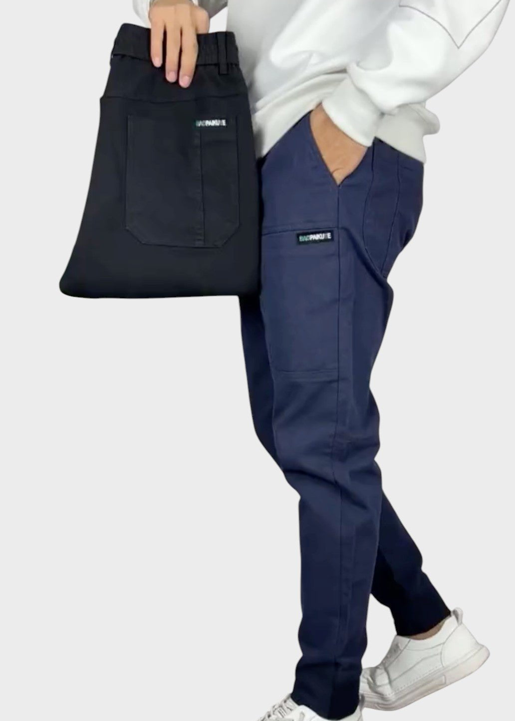 Calças de carga com elasticidade masculino