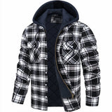 Casaco xadrez com fecho masculino