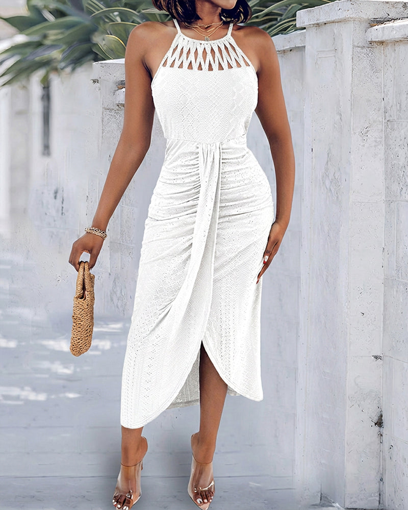 Ayla | Vestido Midi com Efeito Drapeado