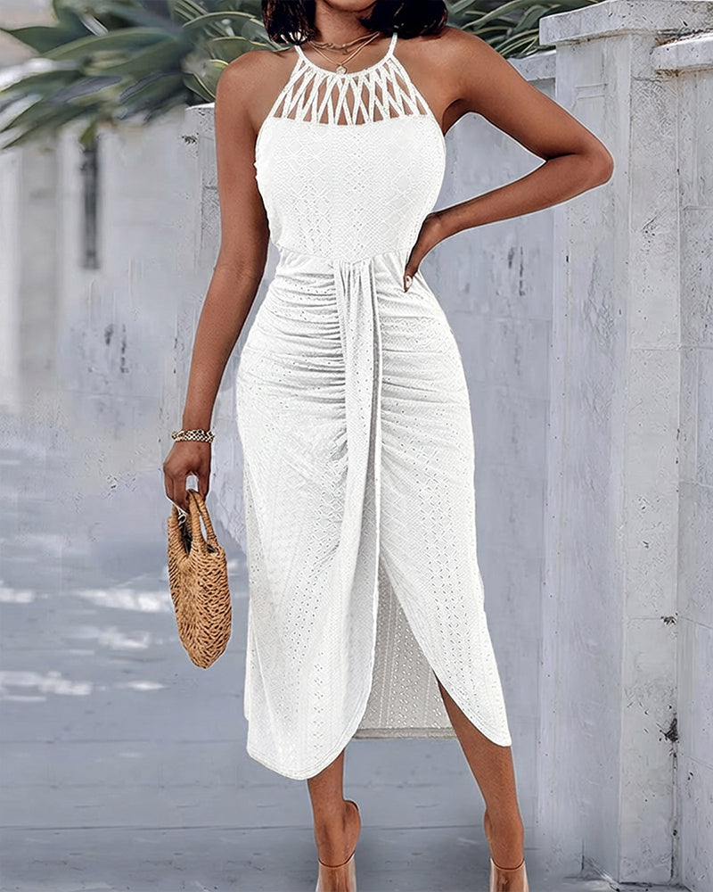 Ayla | Vestido Midi com Efeito Drapeado