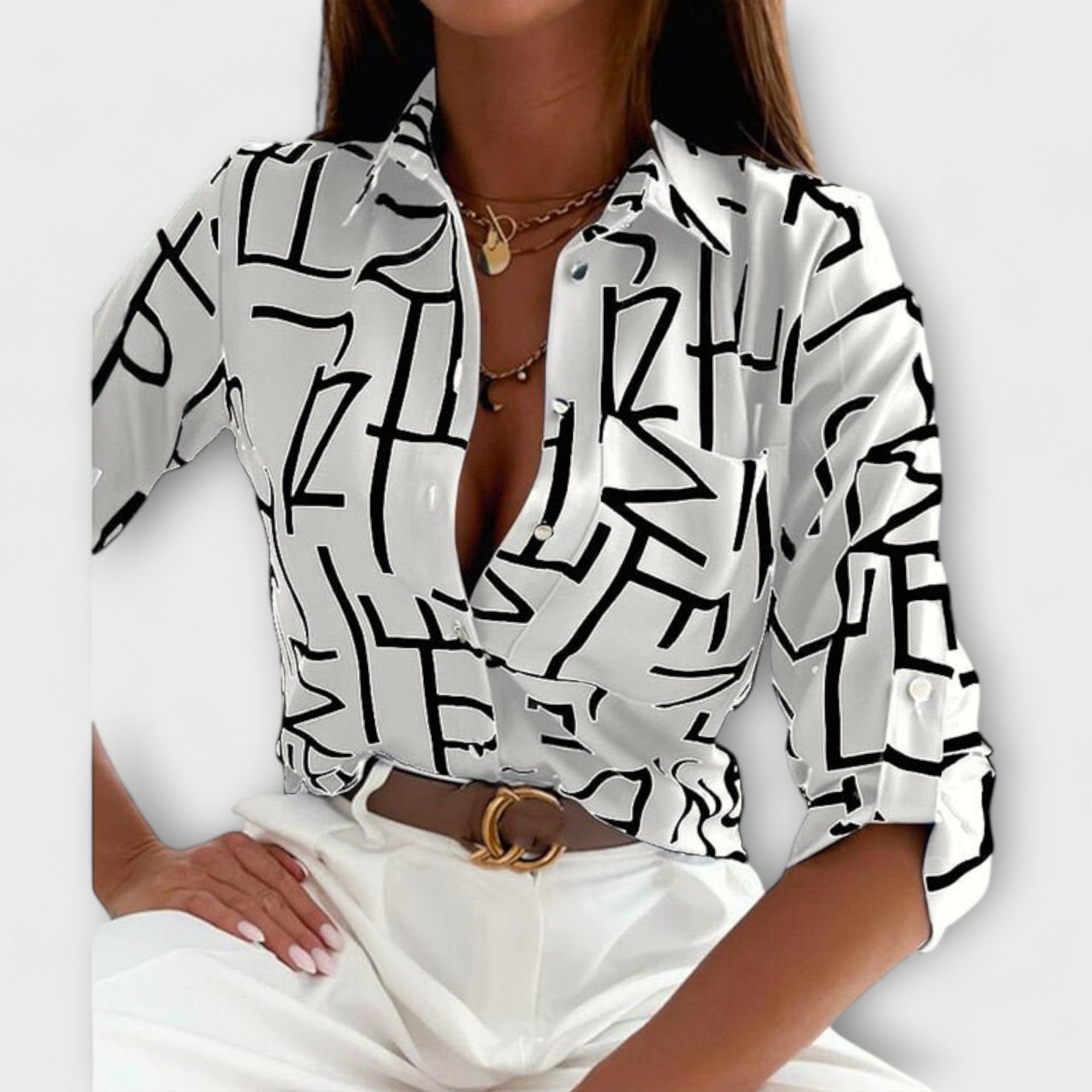 Blusa de gola clássica feminino