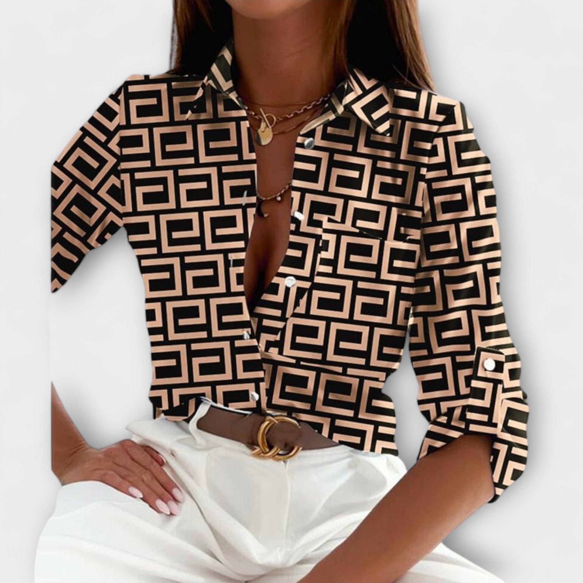Blusa de gola clássica feminino