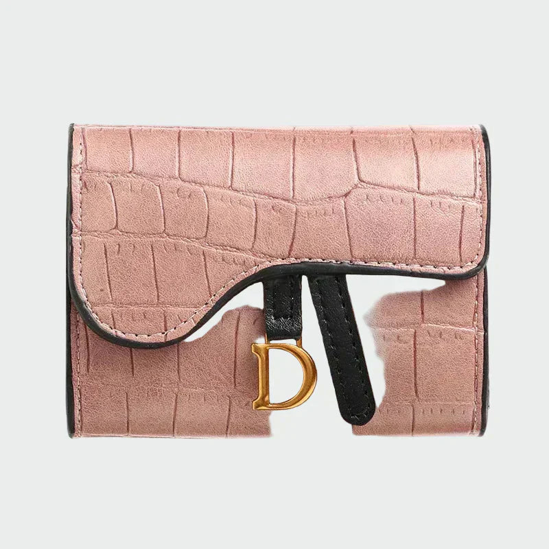 Carteira de couro de luxo feminino