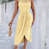 Ayla | Vestido Midi com Efeito Drapeado