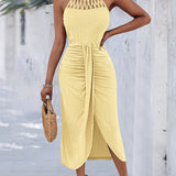 Ayla | Vestido Midi com Efeito Drapeado